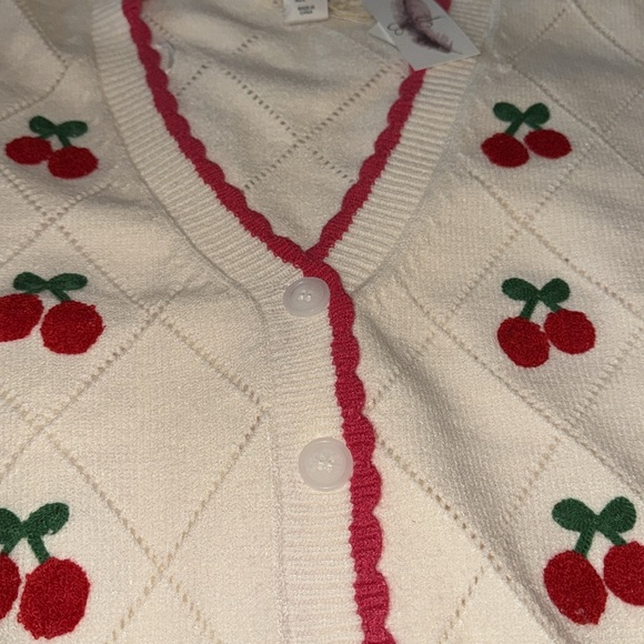 🍒🍒🍒Jessica Simpson 2025 Cherry cardigan 🍒🍒🍒 - Picture 5 of 11